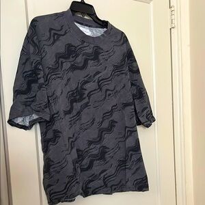 Topman Men's Grey Patterned Shirt size: L